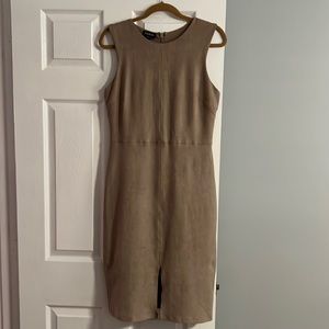 Bebe Faux Suede Stretchy Sleeveless Dress - size large